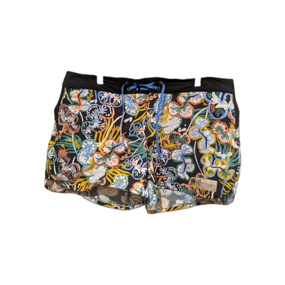 Patagonia Wavefarer Board Shorts Undersea Black Women's Size 14 Shorts 5' NWT